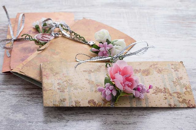 Vintage Hochzeitskarten Handmade
