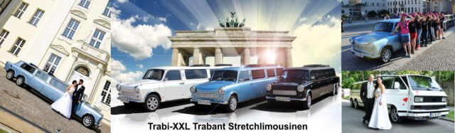 Hochzeitslimousine Berlin, Trabi-XXL ein Trabant Stretchlimousine