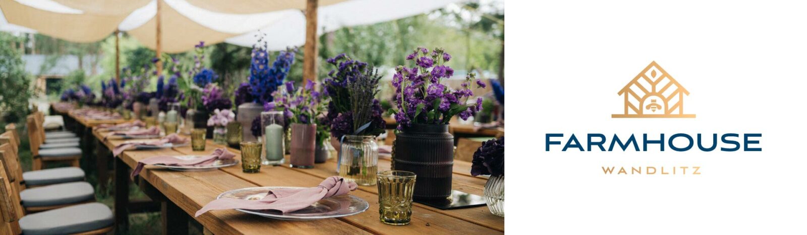 gedeckte Tafel im Farmhouse Wandlitz